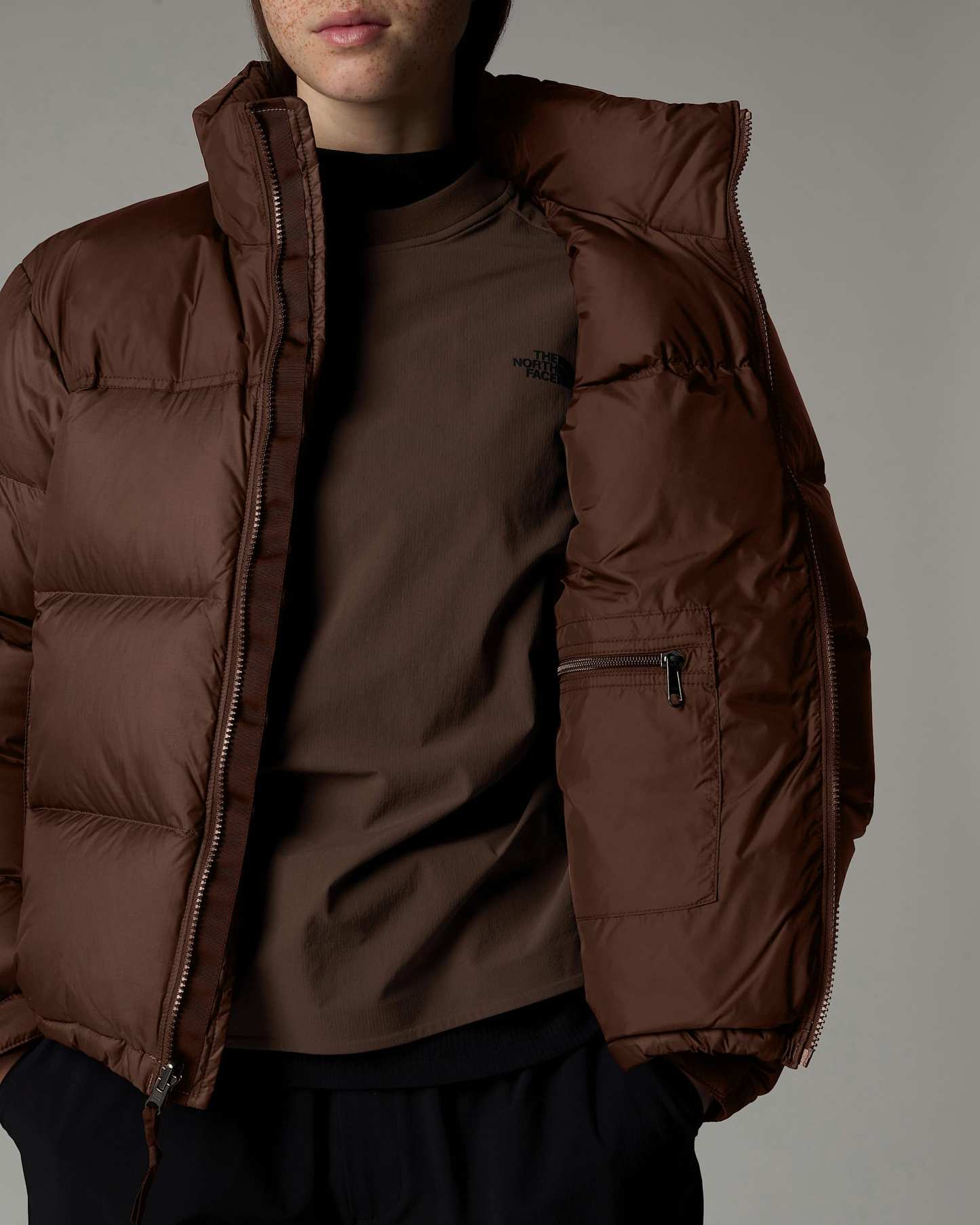 1996 Retro Nuptse Jacke für Damen – Smokey Brown