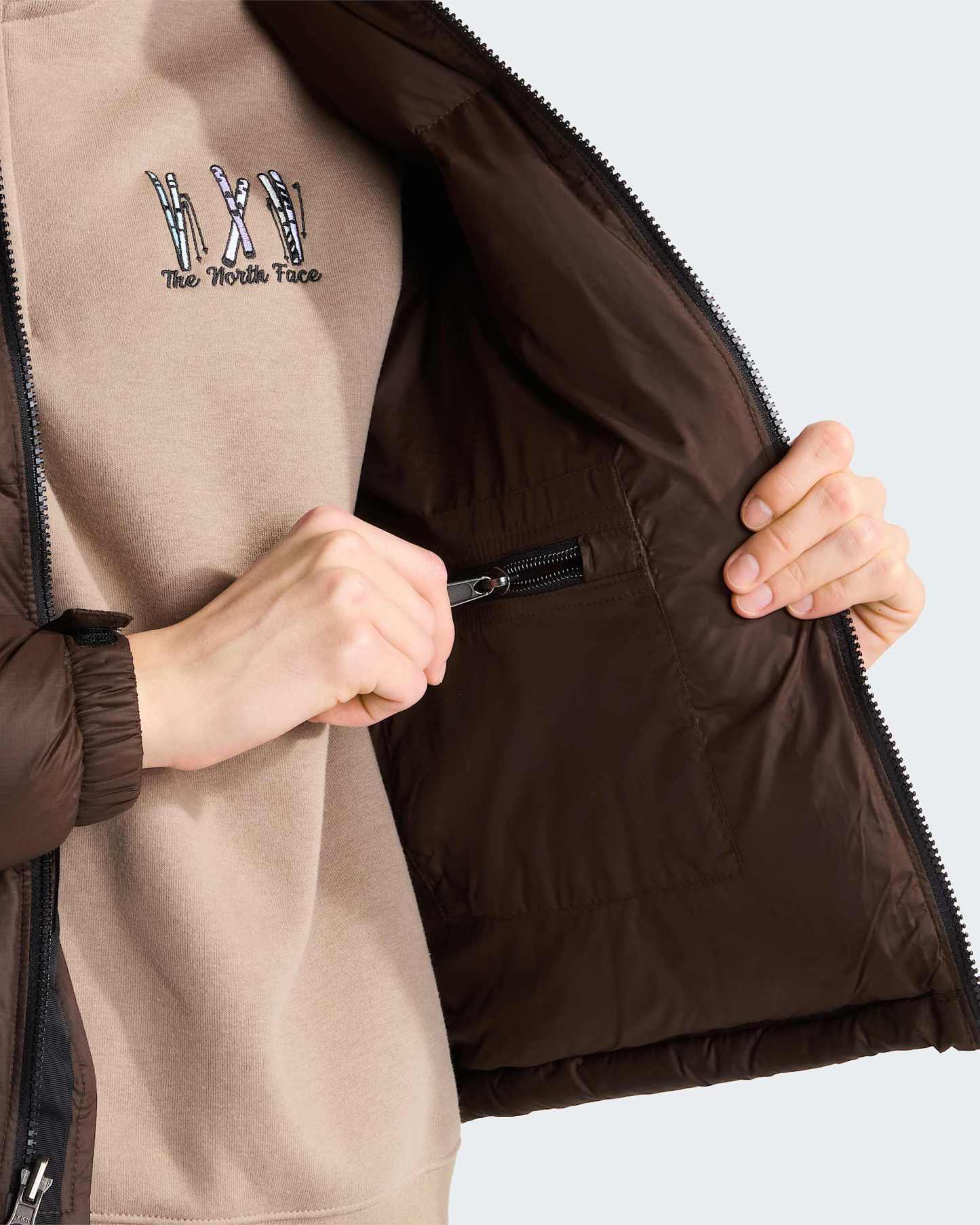 1996 Retro Nuptse Jacke für Damen – Dark Chestnut