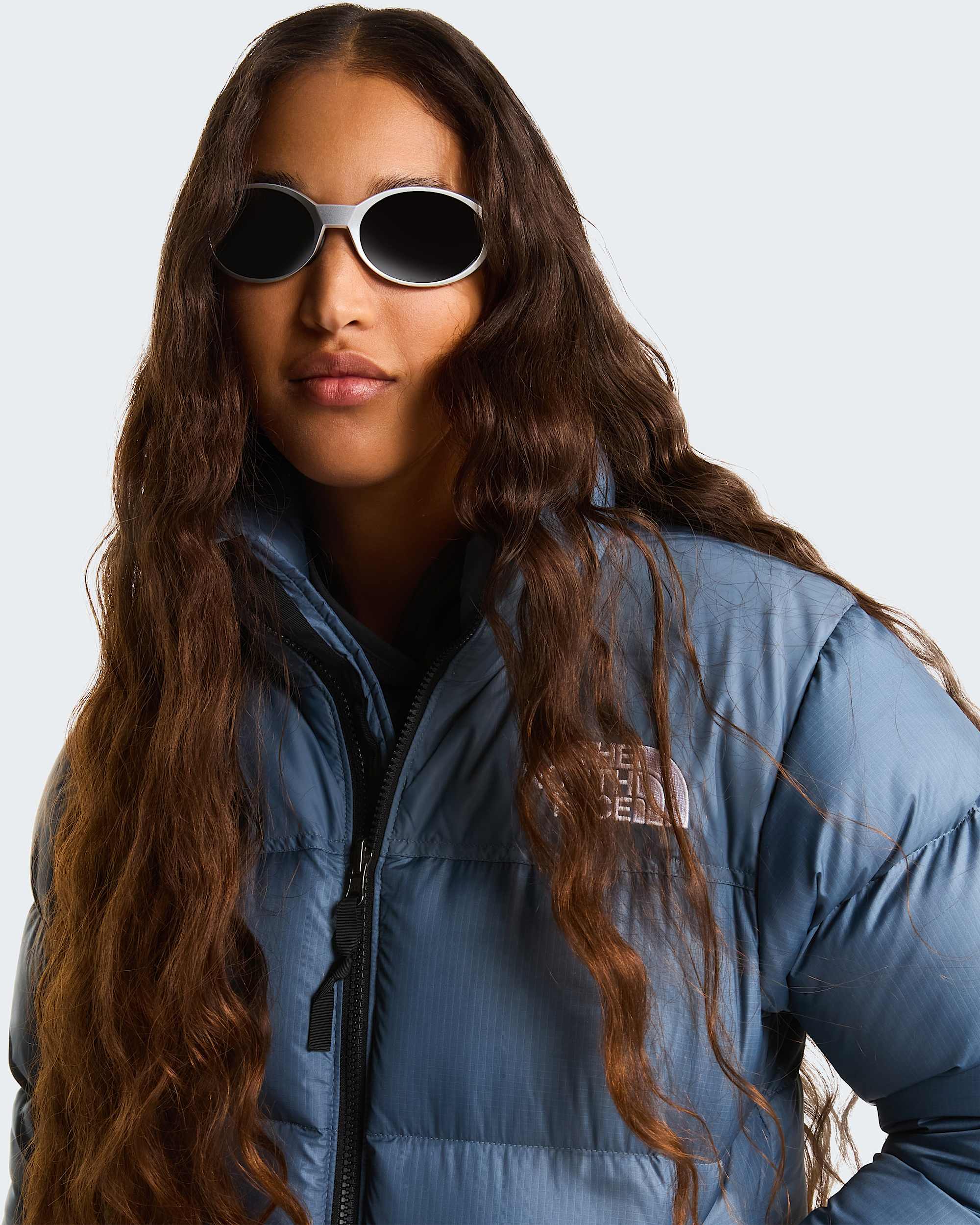 1996 Retro Nuptse Jacke für Damen – Granite Grey