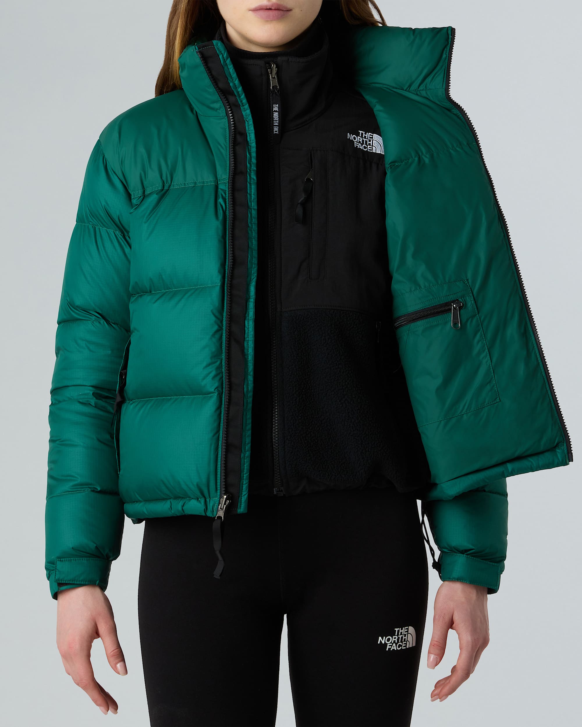 1996 Retro Nuptse Jacke für Damen – Hunter Green