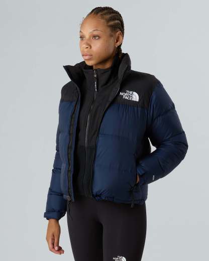 1996 Retro Nuptse Jacke für Damen – Summit Navy-TNF Black-Recycled Down