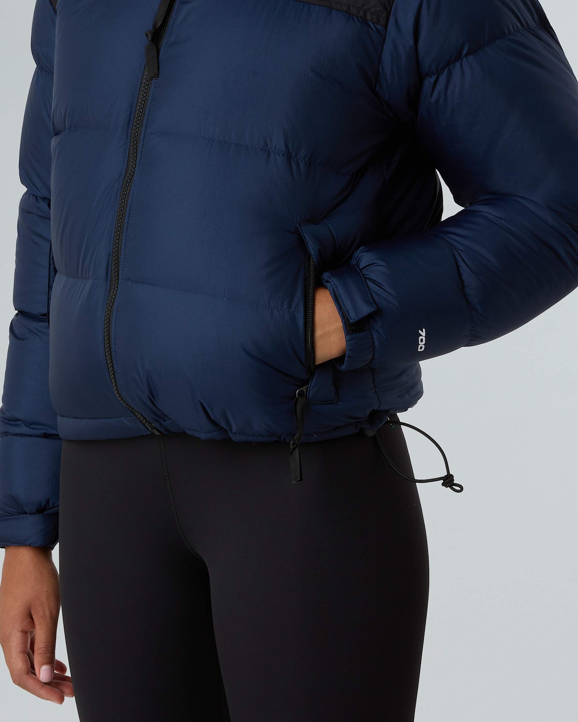 1996 Retro Nuptse Jacke für Damen – Summit Navy-TNF Black-Recycled Down