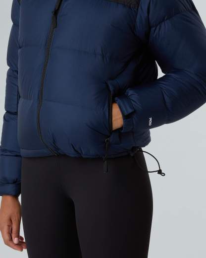 1996 Retro Nuptse Jacke für Damen – Summit Navy-TNF Black-Recycled Down
