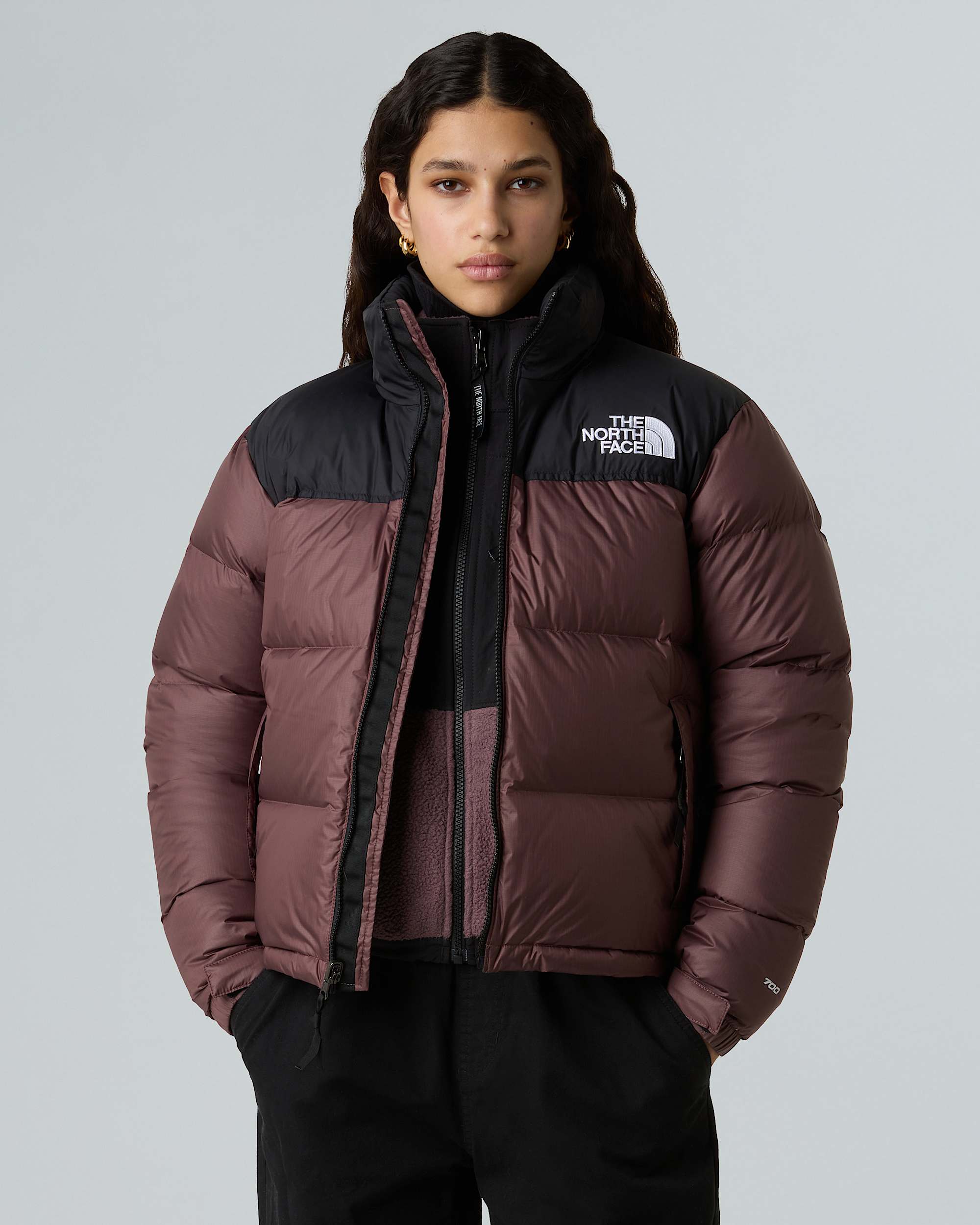 1996 Retro Nuptse Jacke für Damen – Tawny Quartz-TNF Black