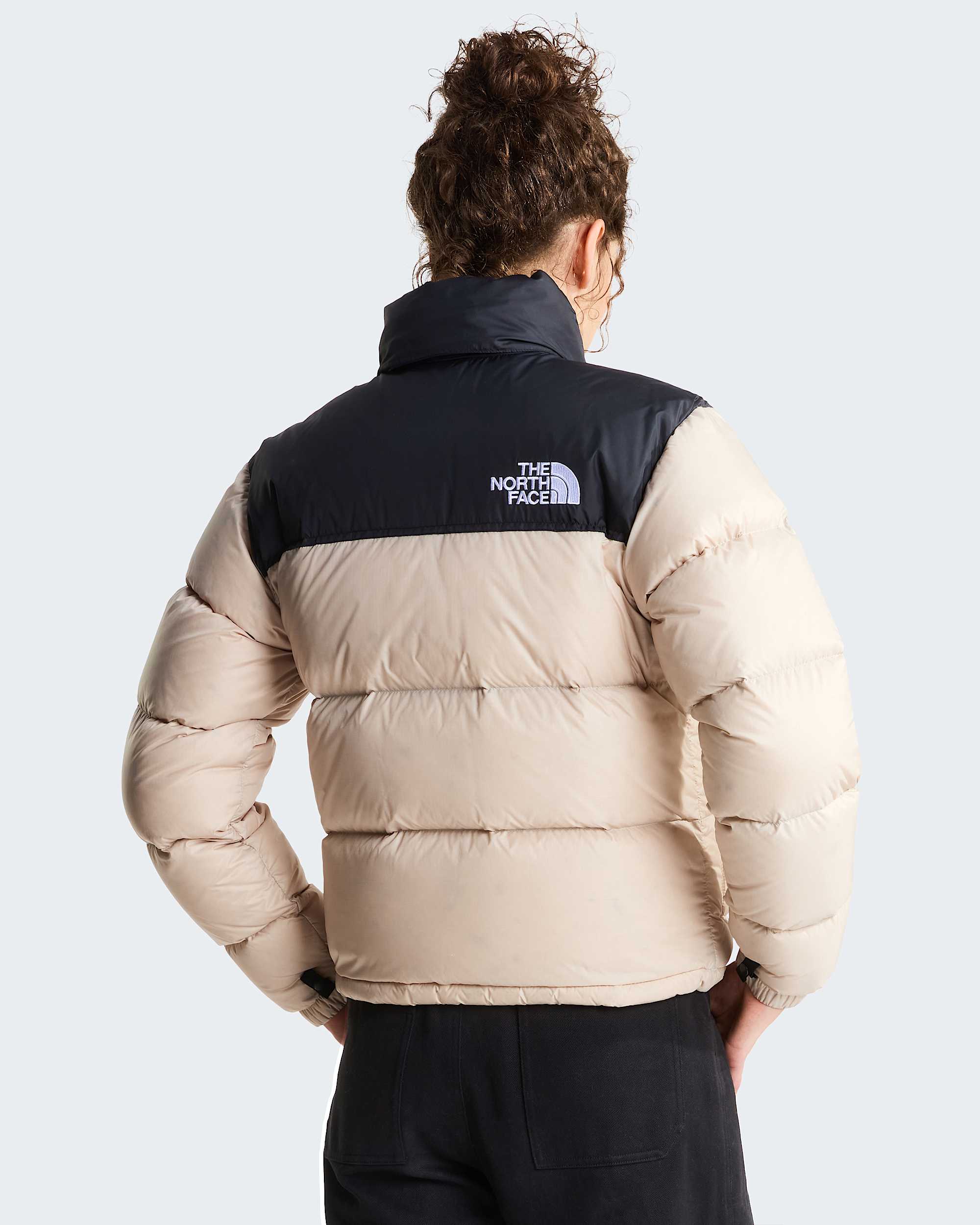 1996 Retro Nuptse Jacke für Damen – Timeless Taupe-TNF Black