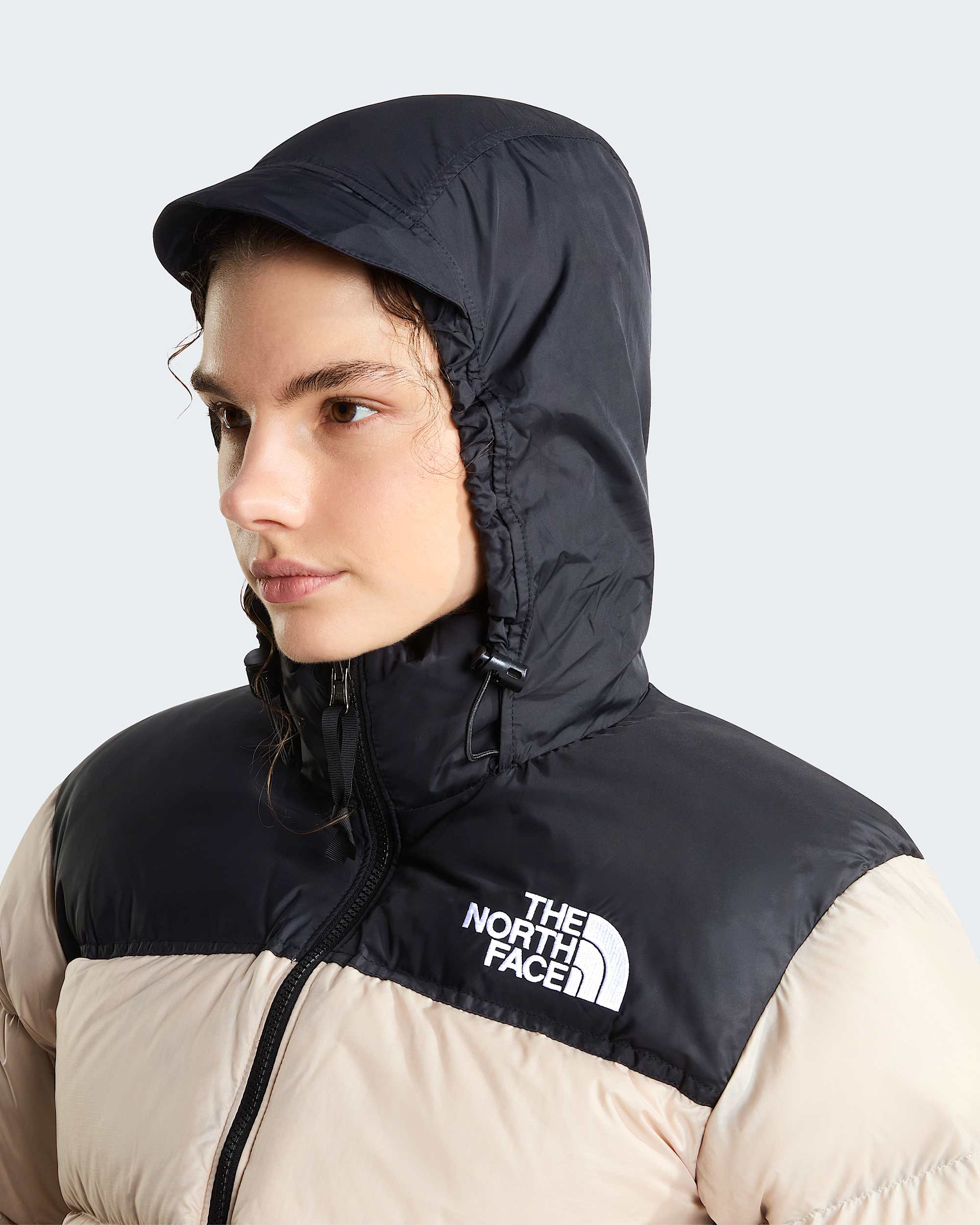 1996 Retro Nuptse Jacke für Damen – Timeless Taupe-TNF Black