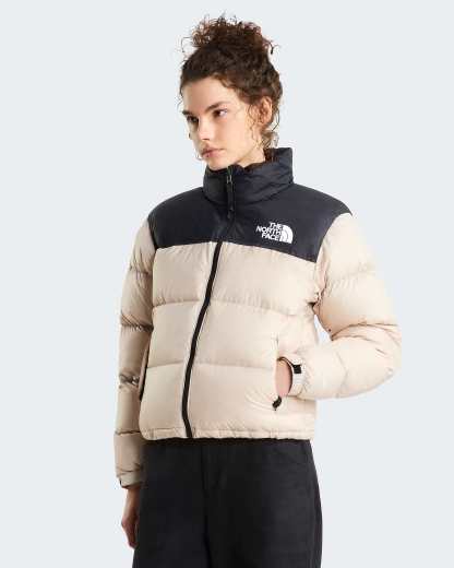 1996 Retro Nuptse Jacke für Damen – Timeless Taupe-TNF Black
