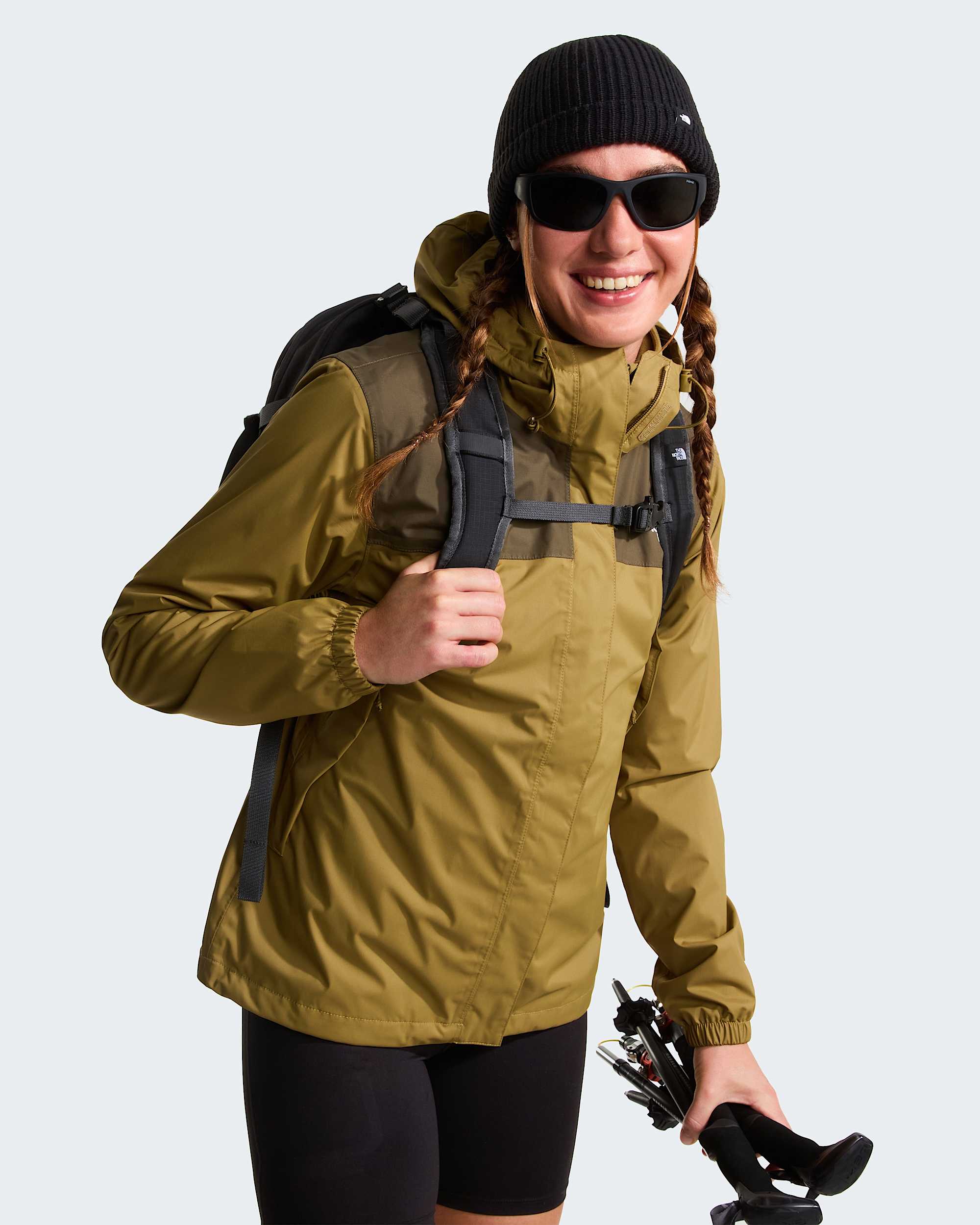 Antora Regenjacke für Damen – Cedar-New Taupe Green