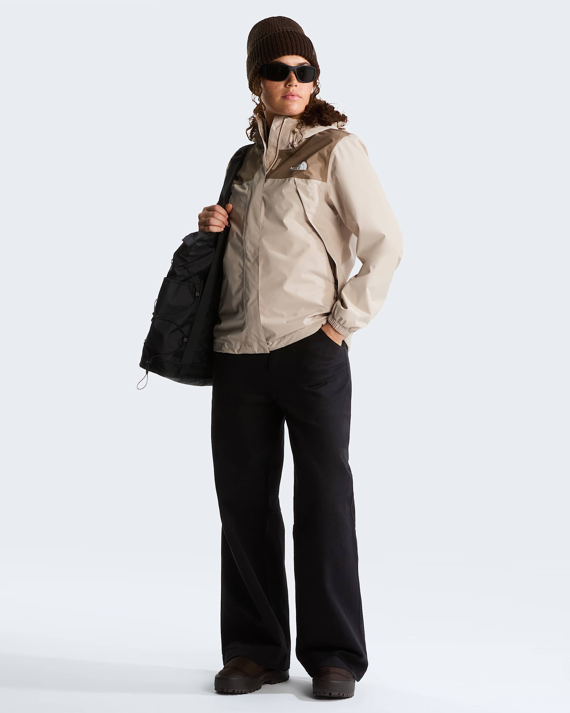 Antora Regenjacke für Damen – Timeless Taupe-Garnet