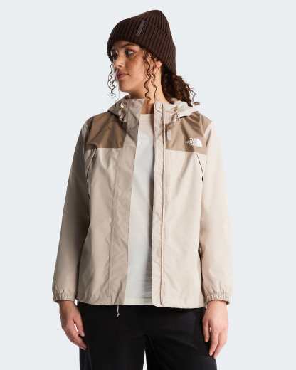 Antora Regenjacke für Damen – Timeless Taupe-Garnet