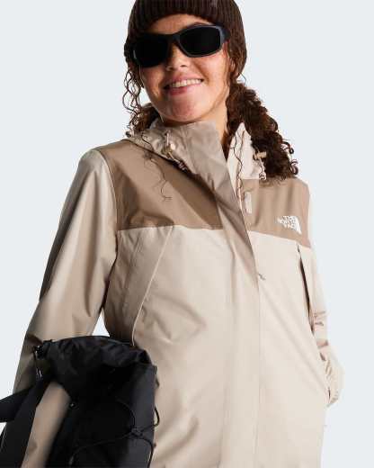 Antora Regenjacke für Damen – Timeless Taupe-Garnet