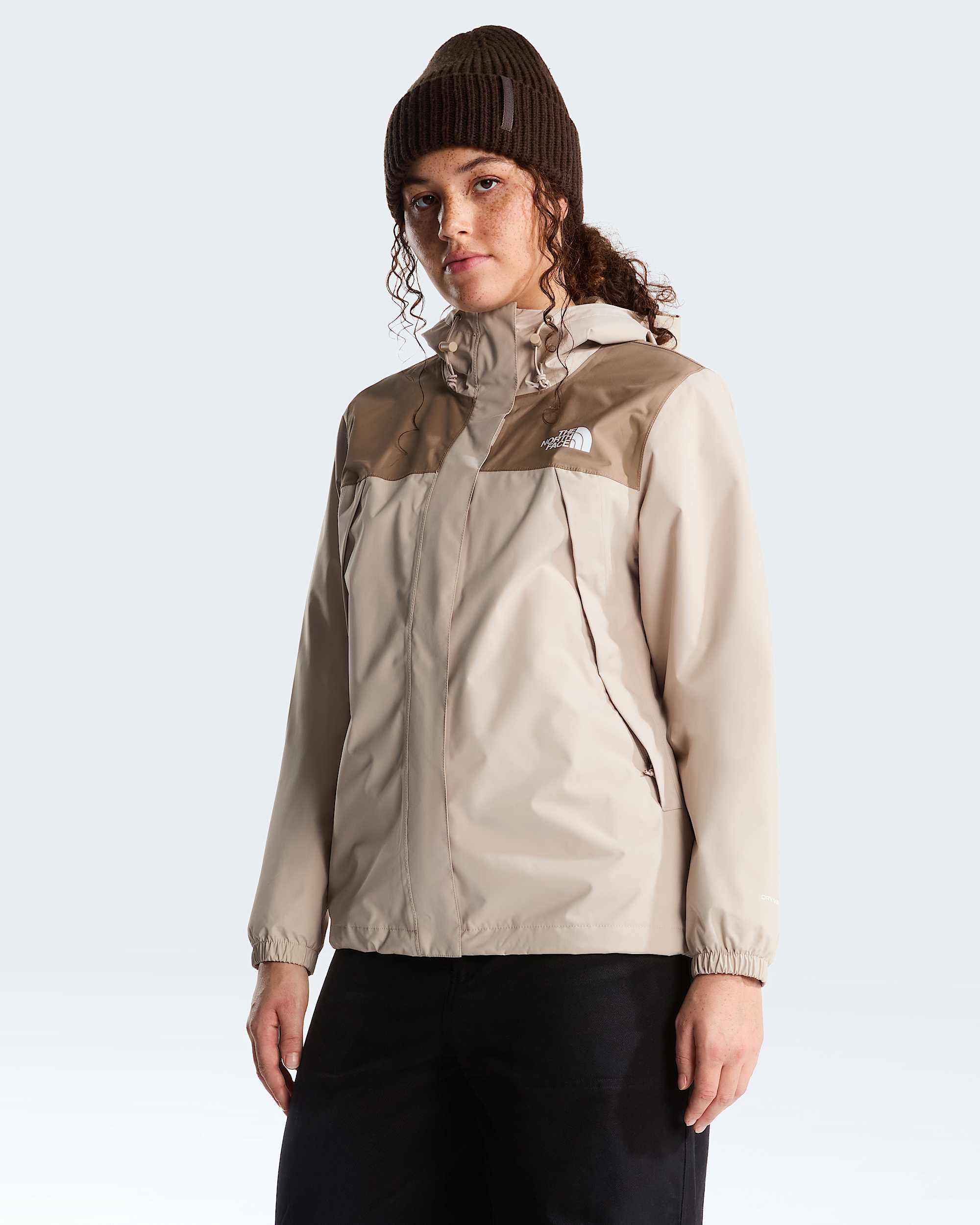 Antora Regenjacke für Damen – Timeless Taupe-Garnet