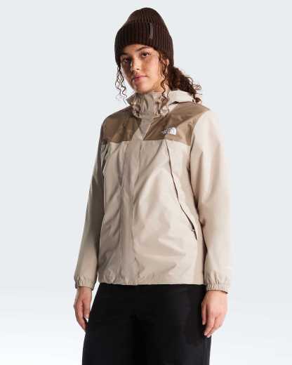 Antora Regenjacke für Damen – Timeless Taupe-Garnet