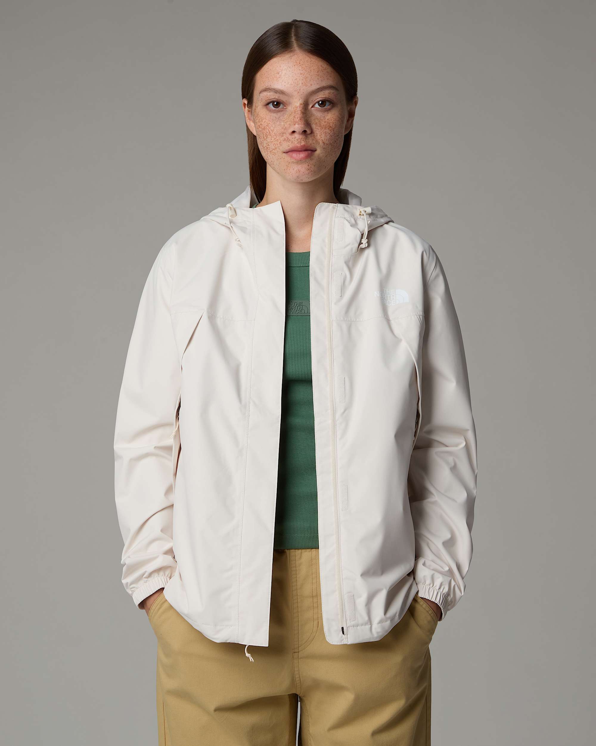 Antora Regenjacke für Damen – White Dune
