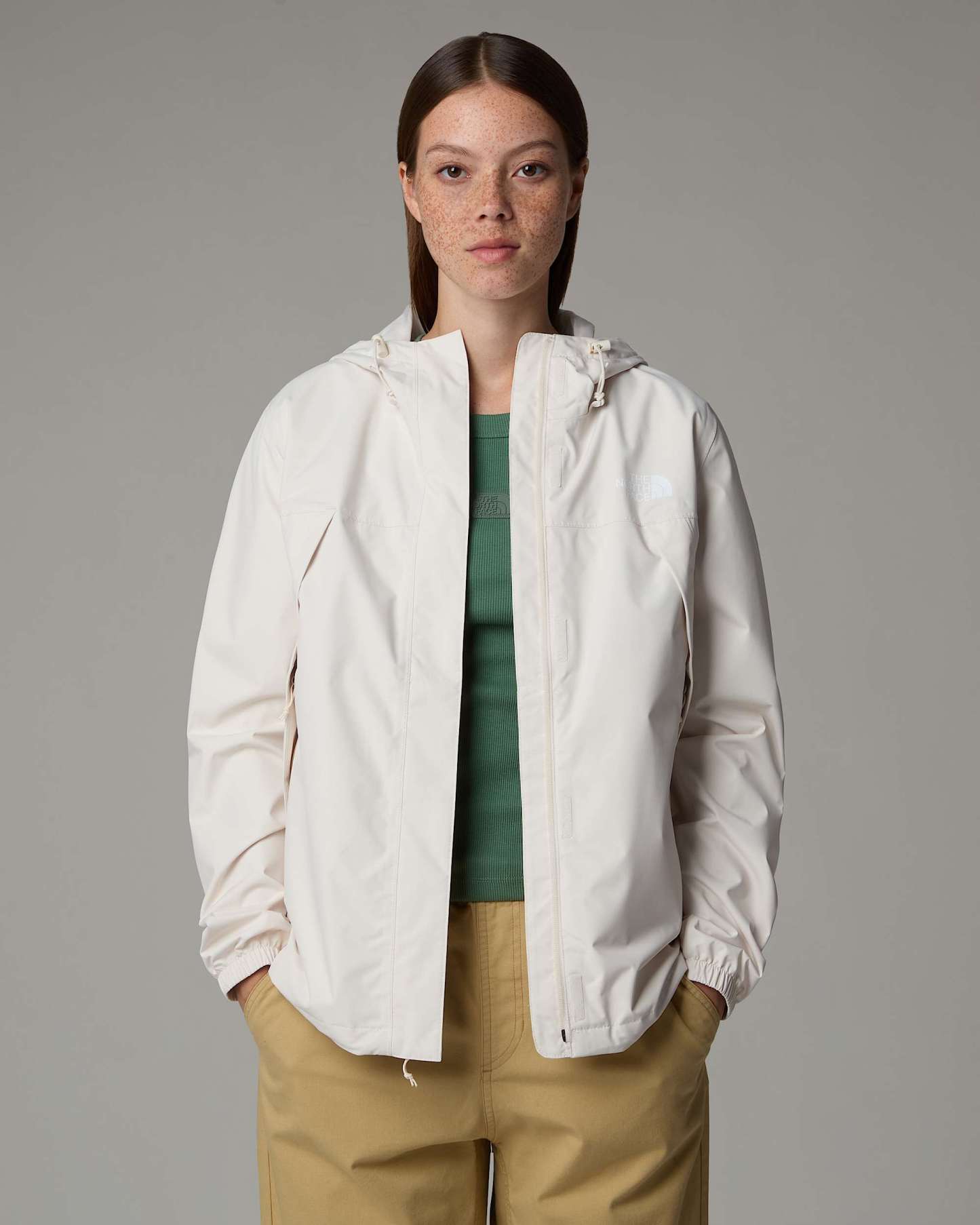 Antora Regenjacke für Damen – White Dune