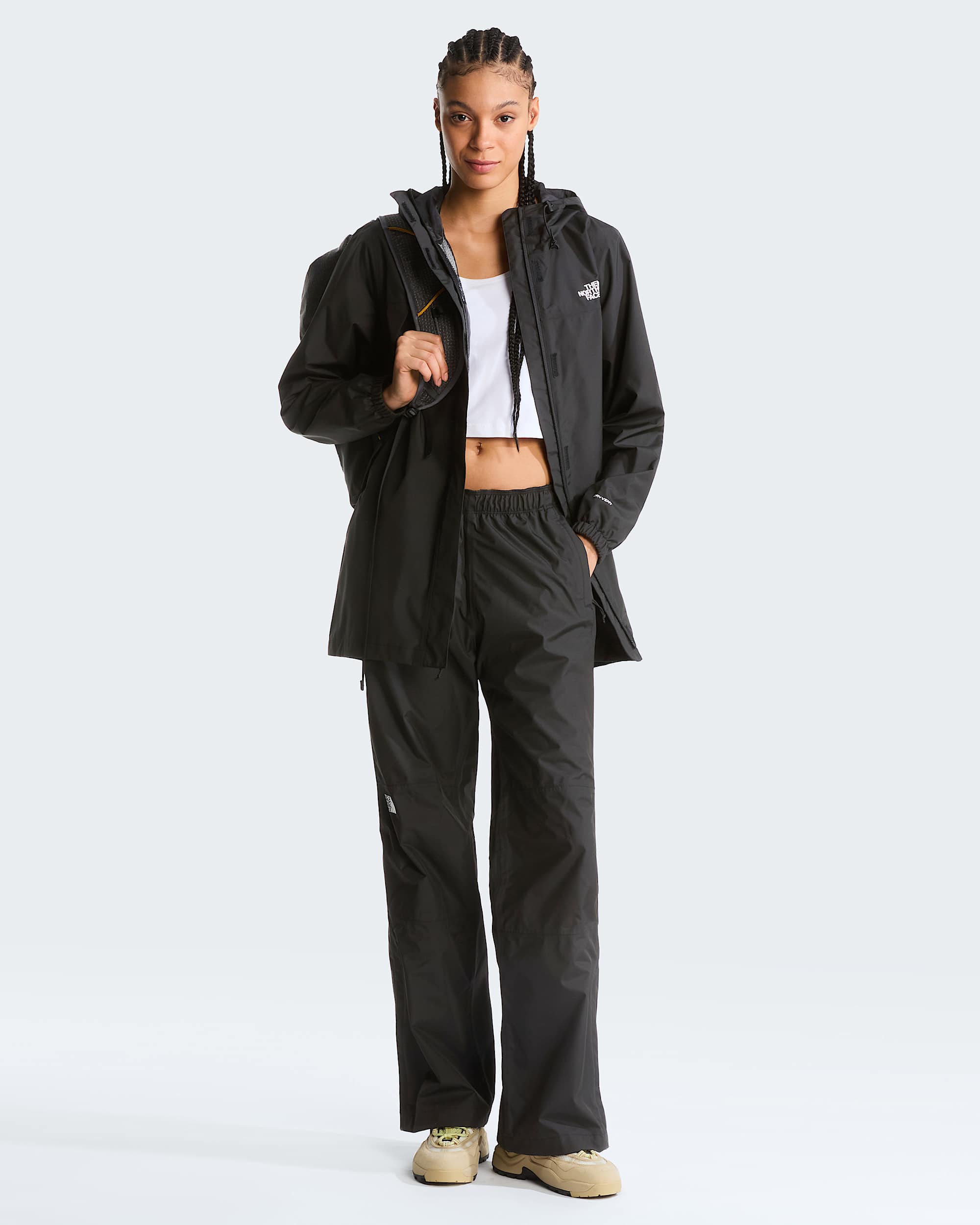 Antora locker geschnittene Regenhose für Damen – TNF Black