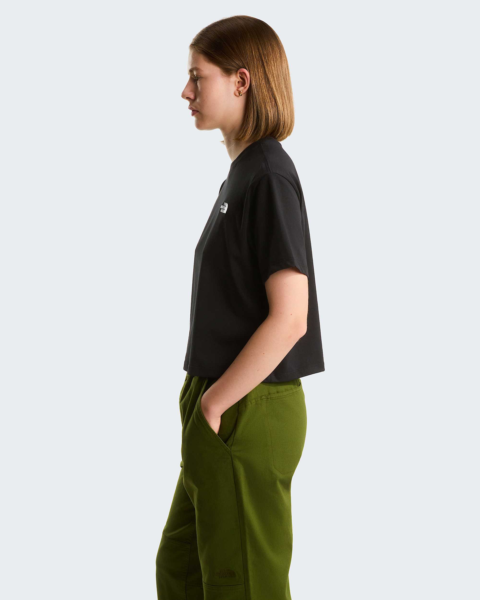 Evolution Simple Dome kurz & relaxt geschnittenes T-Shirt für Damen – TNF Black