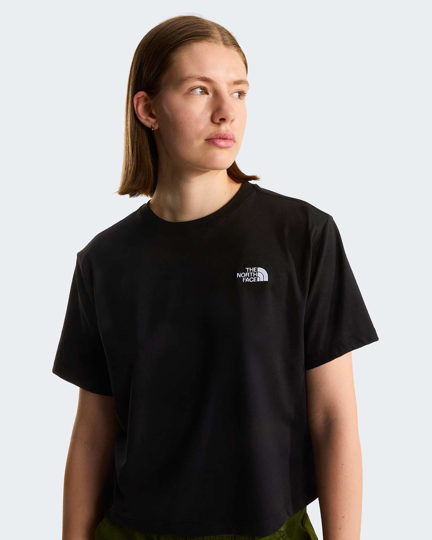 Evolution Simple Dome kurz & relaxt geschnittenes T-Shirt für Damen – TNF Black