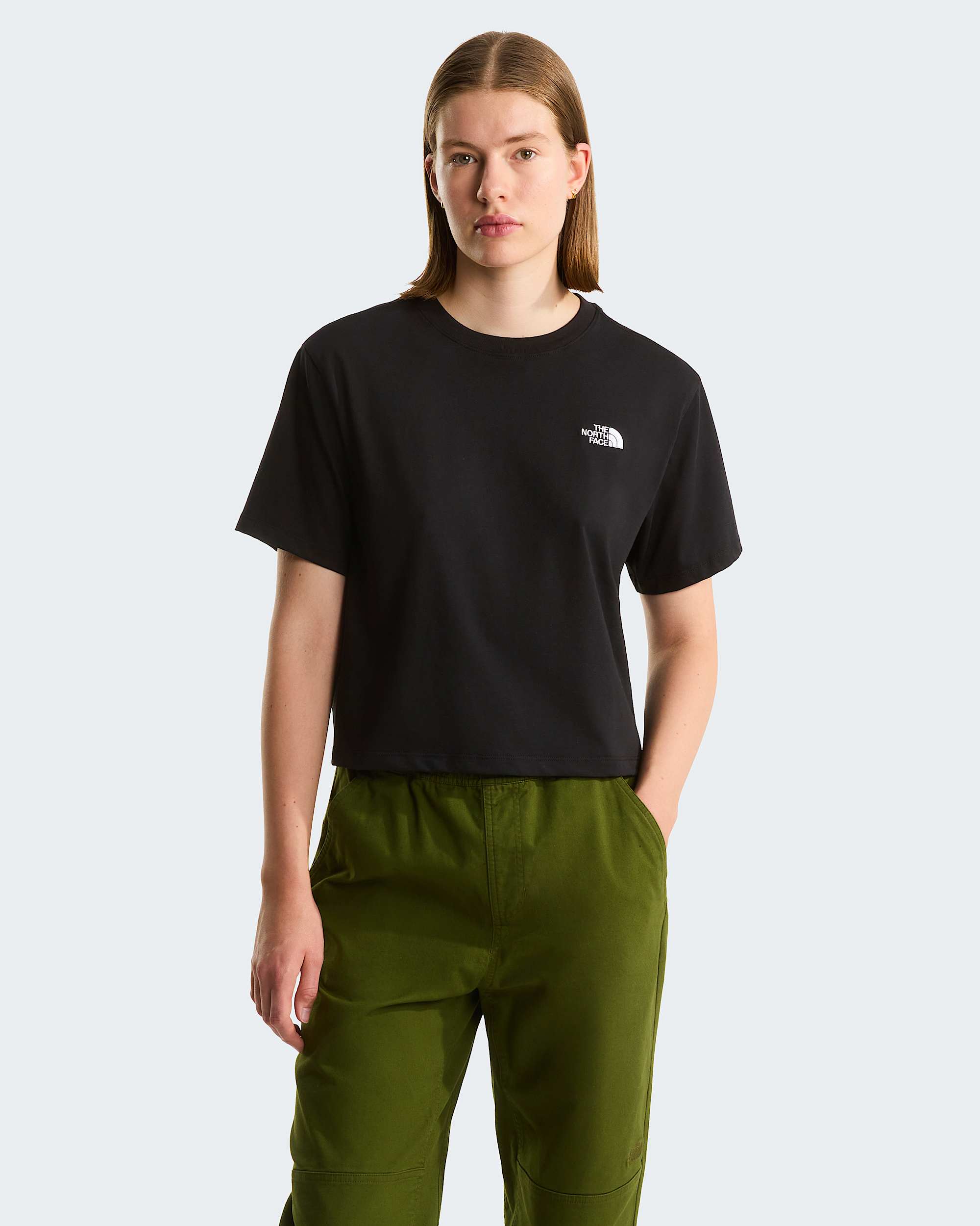 Evolution Simple Dome kurz & relaxt geschnittenes T-Shirt für Damen – TNF Black
