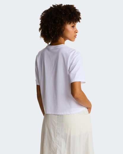 Evolution Simple Dome kurz & relaxt geschnittenes T-Shirt für Damen – TNF White