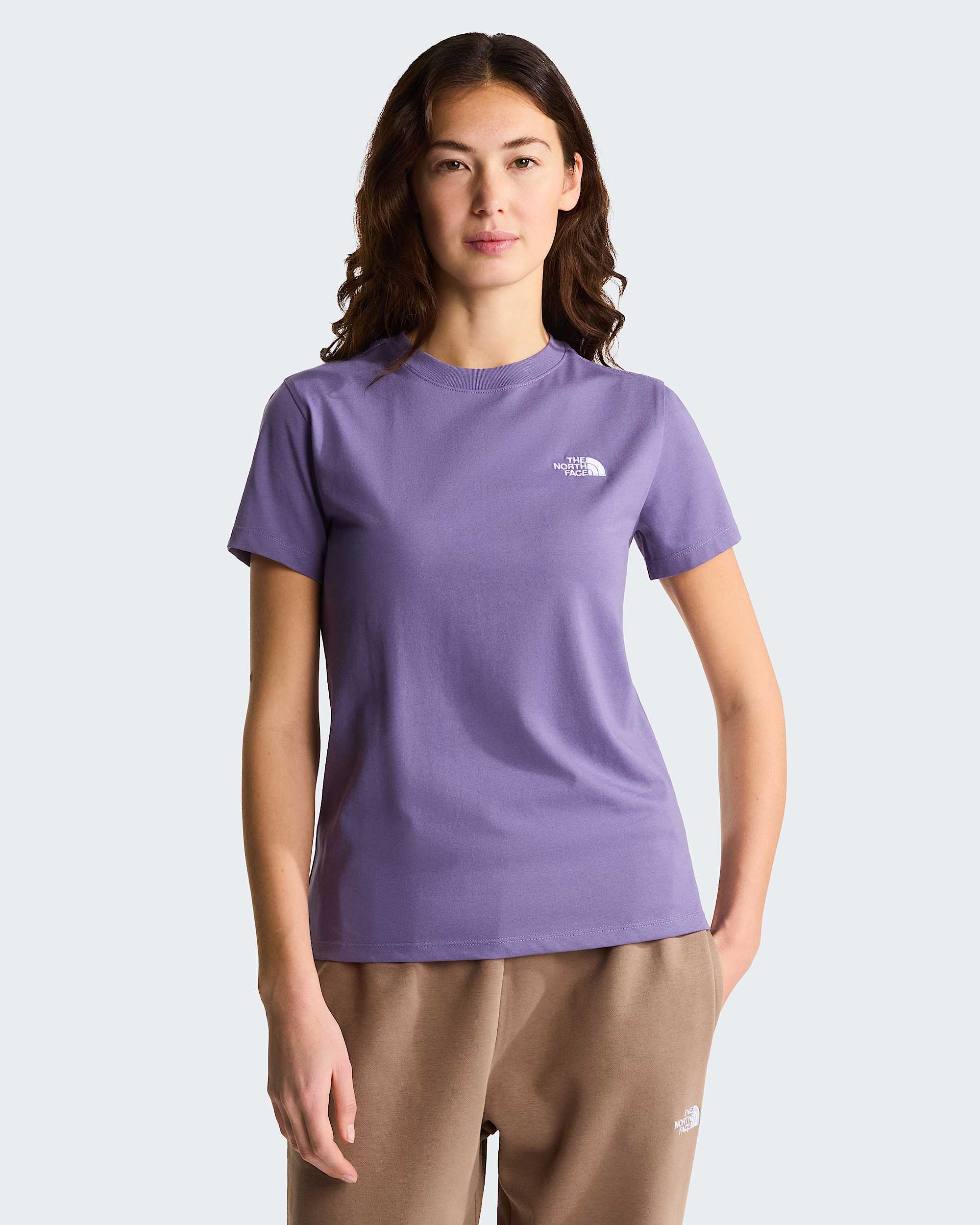Evolution Simple Dome schmal geschnittenes T-Shirt für Damen – Grounded Plum