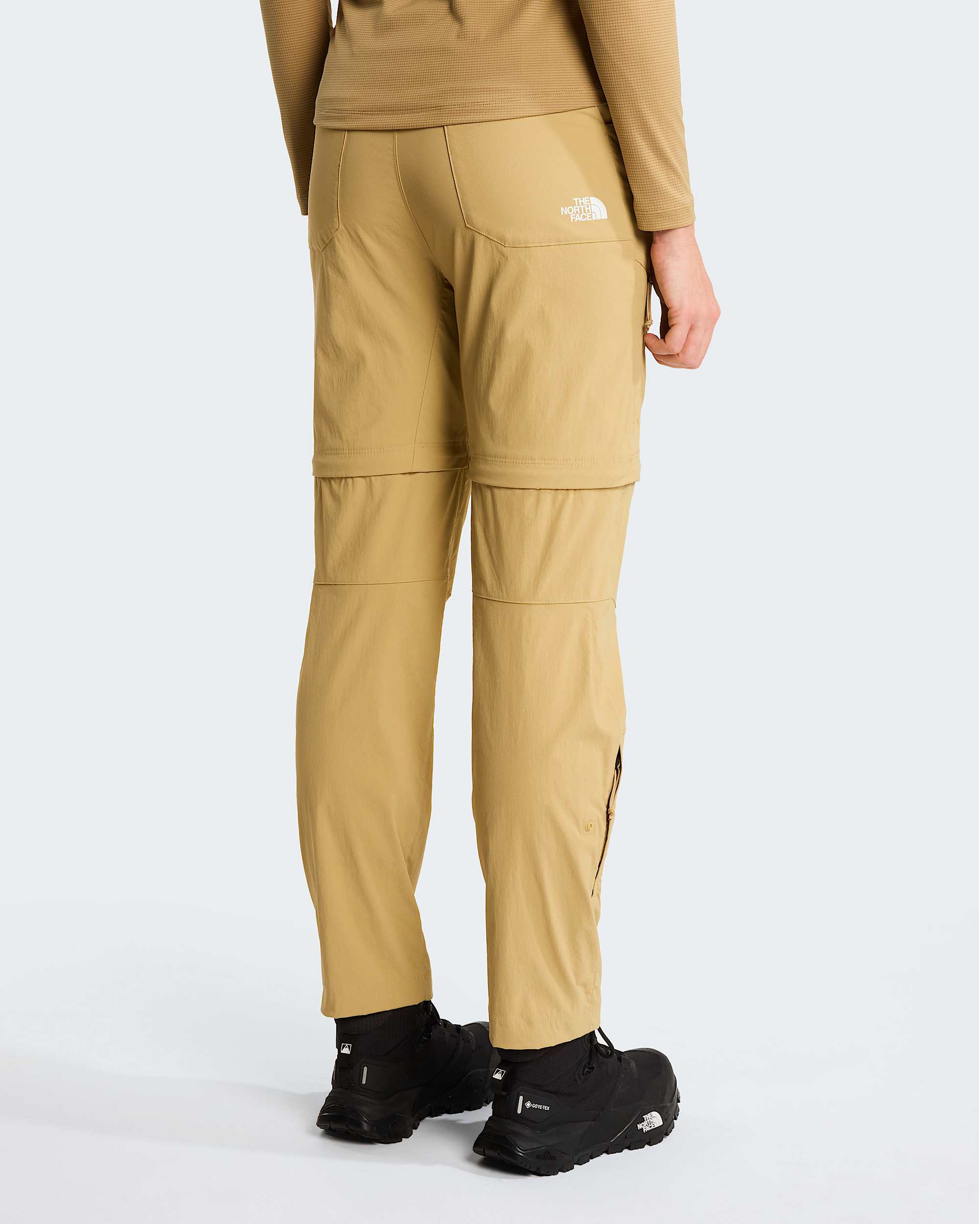 Exploration normal und gerade geschnittene Zip-off-Hose für Damen – Khaki Stone