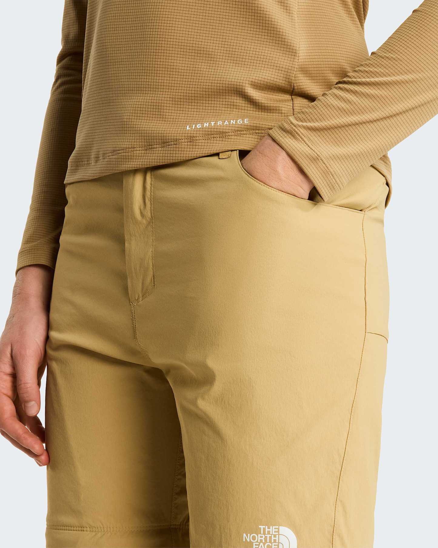 Exploration normal und gerade geschnittene Zip-off-Hose für Damen – Khaki Stone