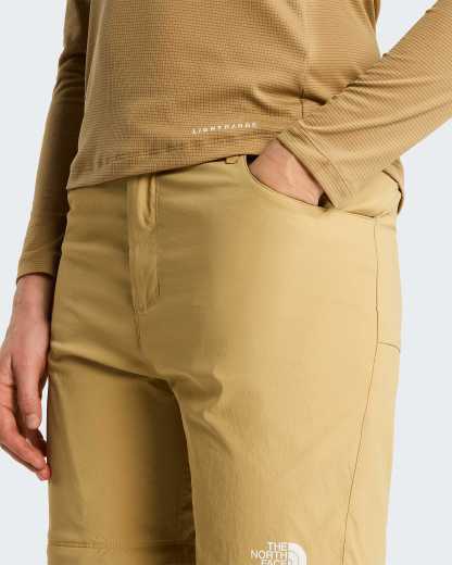 Exploration normal und gerade geschnittene Zip-off-Hose für Damen – Khaki Stone