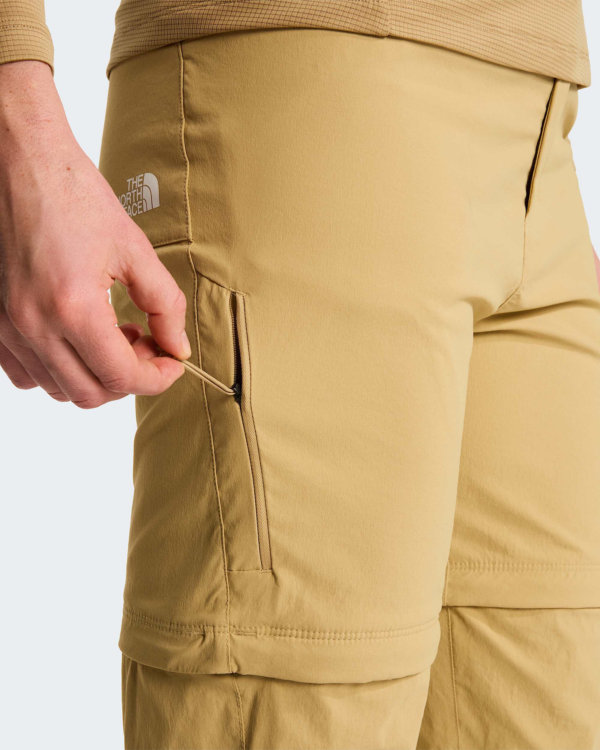 Exploration normal und gerade geschnittene Zip-off-Hose für Damen – Khaki Stone