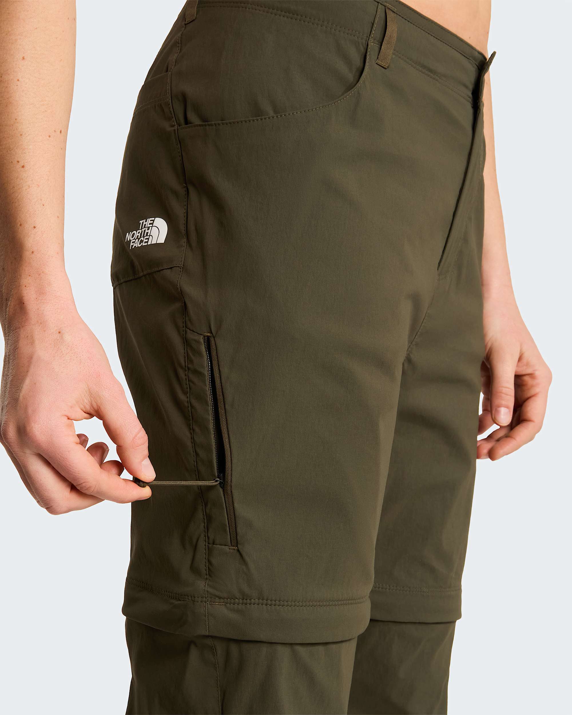 Exploration normal und gerade geschnittene Zip-off-Hose für Damen – New Taupe Green