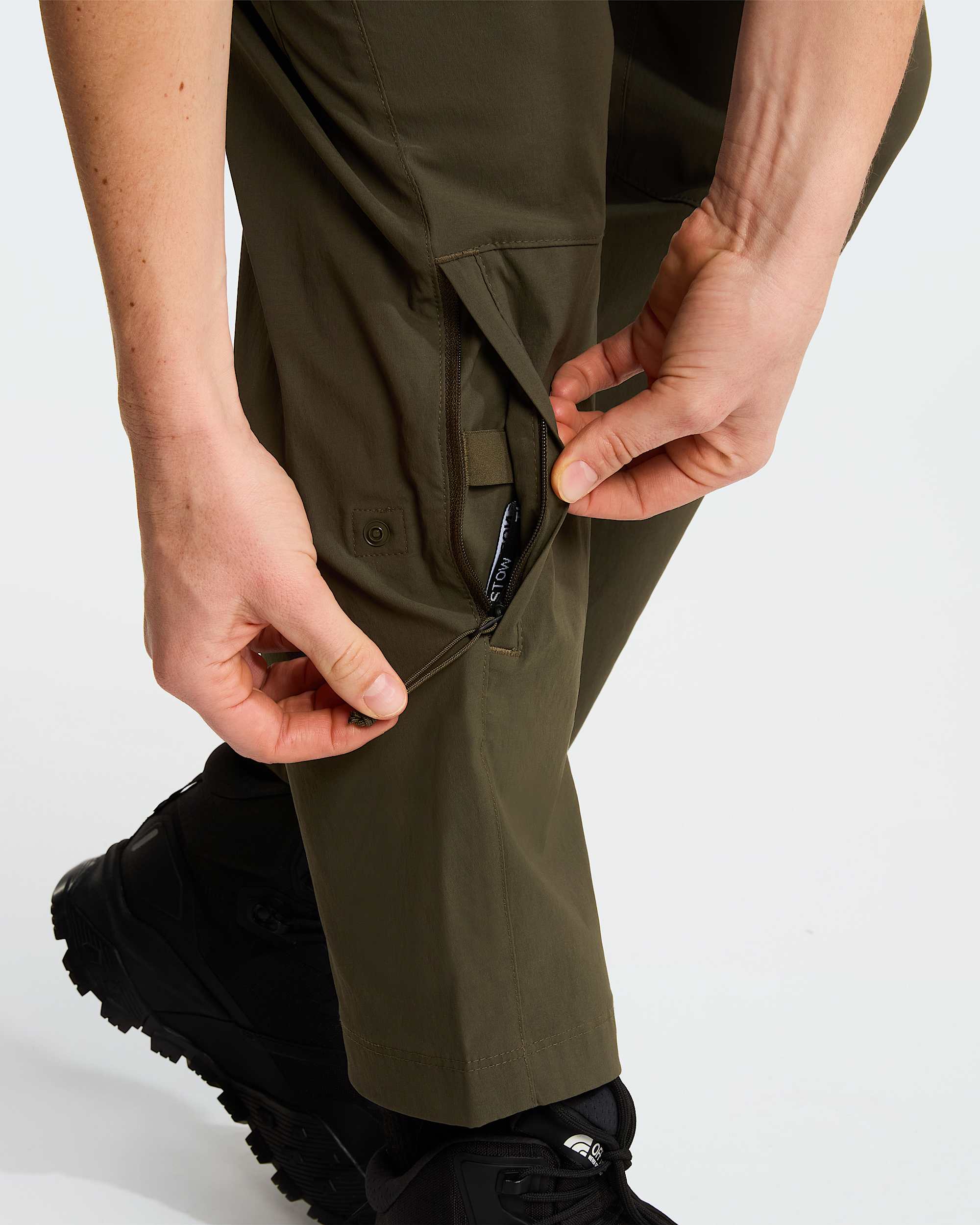 Exploration normal und gerade geschnittene Zip-off-Hose für Damen – New Taupe Green