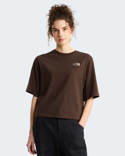 Hike Picnic Boxy Graphic T-Shirt Damen – Dark Chestnut