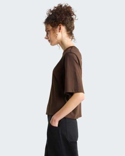 Hike Picnic Boxy Graphic T-Shirt Damen – Dark Chestnut
