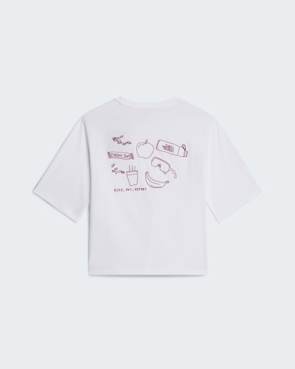 Hike Picnic Boxy Graphic T-Shirt Damen – TNF White