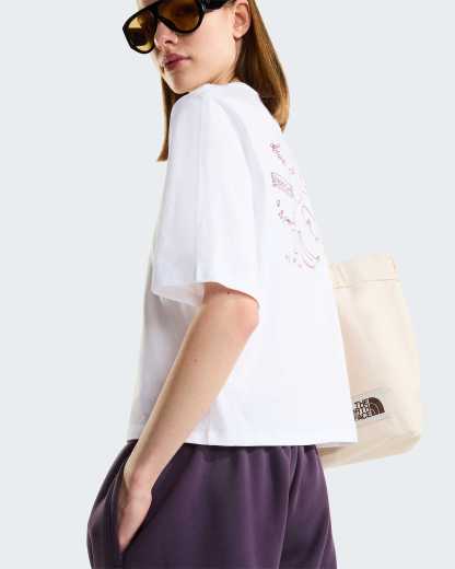 Hike Picnic Boxy Graphic T-Shirt Damen – TNF White