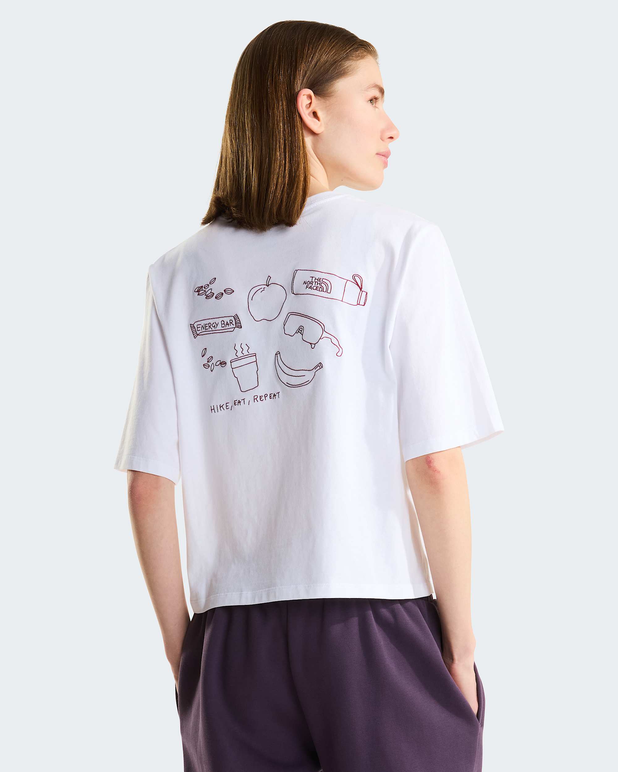 Hike Picnic Boxy Graphic T-Shirt Damen – TNF White