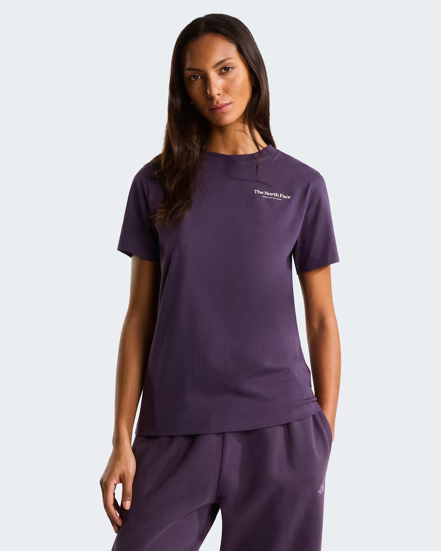 Monte normal geschnittenes T-Shirt mit Grafik für Damen – Endless Dusk