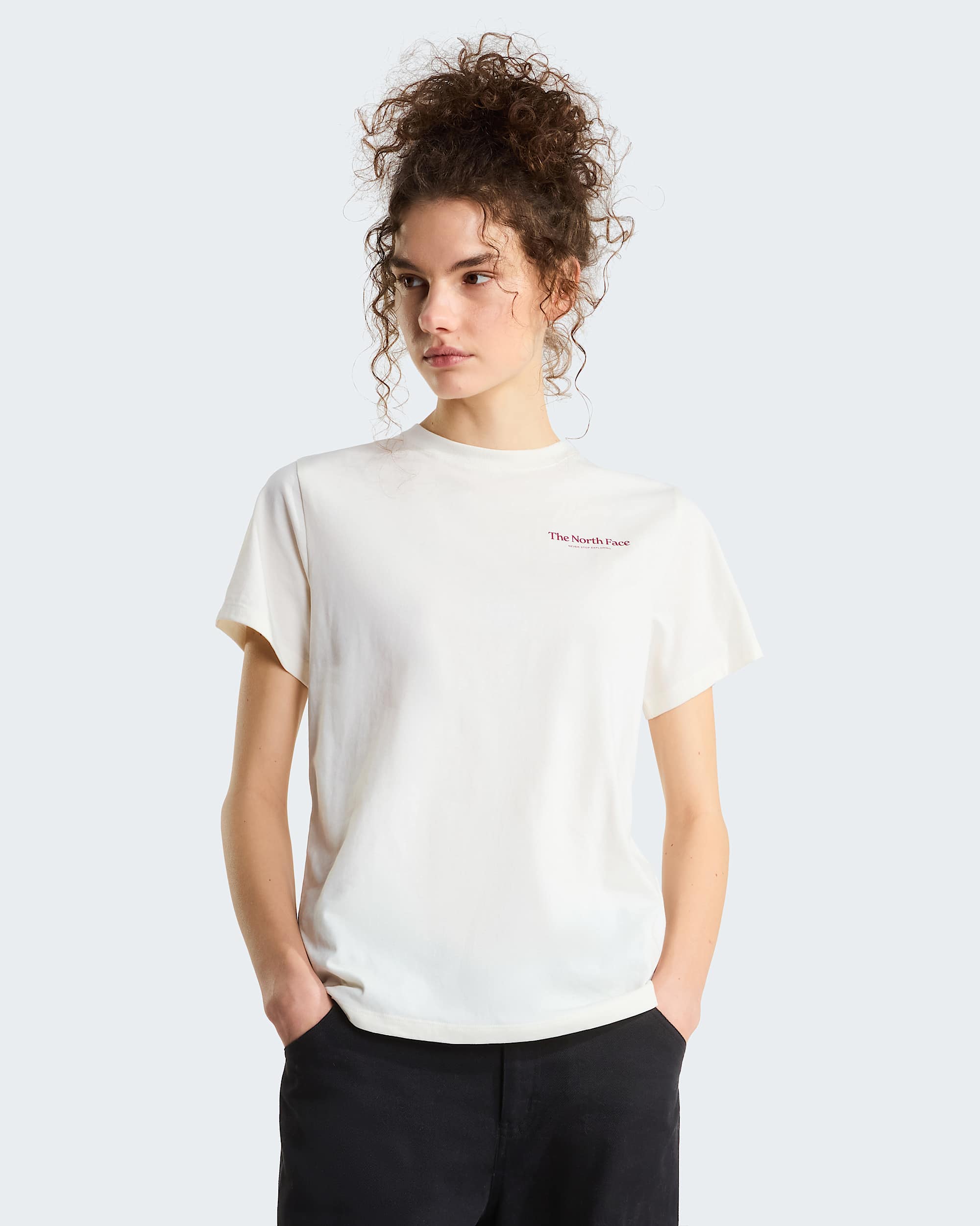 Monte normal geschnittenes T-Shirt mit Grafik für Damen – White Dune