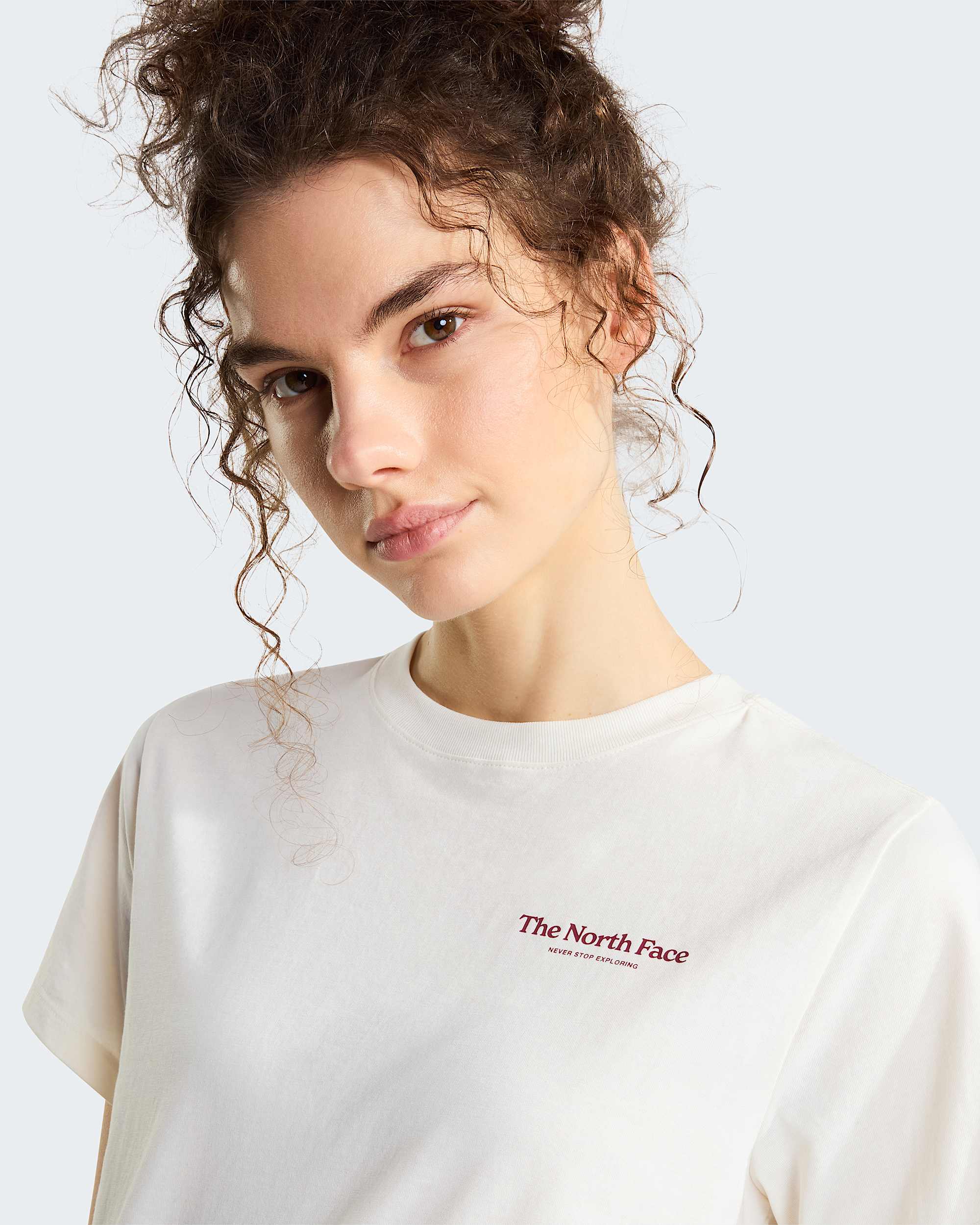 Monte normal geschnittenes T-Shirt mit Grafik für Damen – White Dune