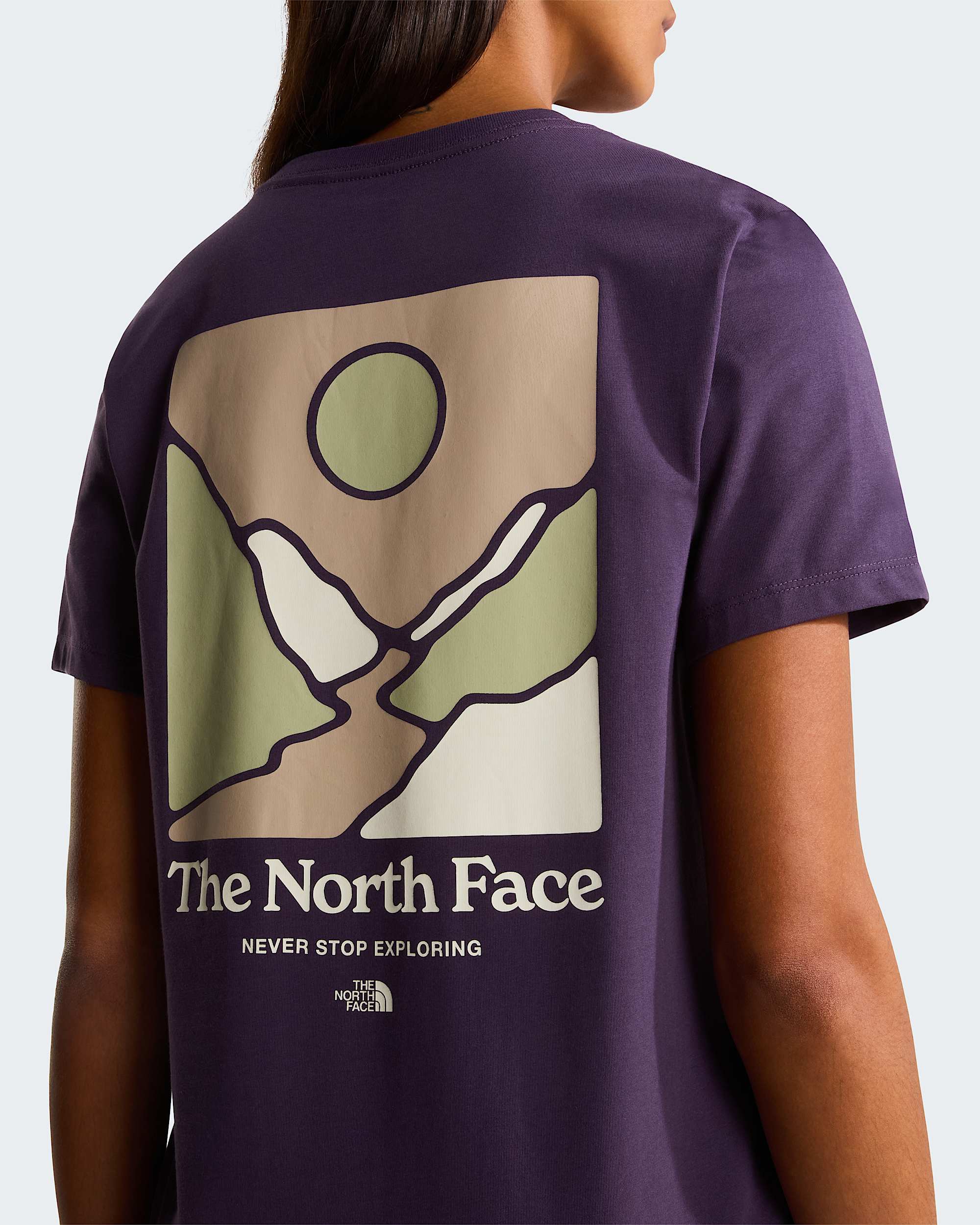 Monte normal geschnittenes T-Shirt mit Grafik für Damen – Endless Dusk