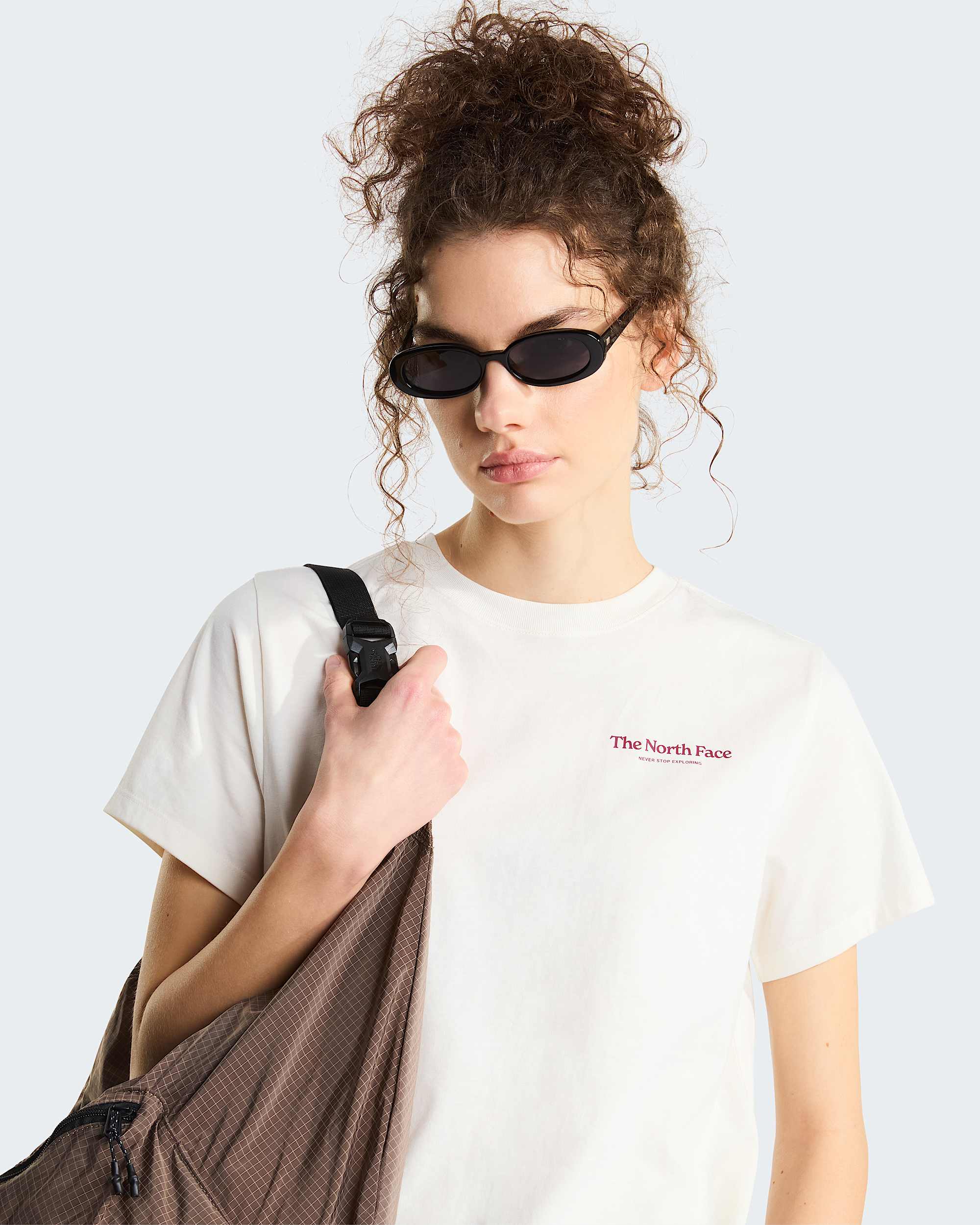 Monte normal geschnittenes T-Shirt mit Grafik für Damen – White Dune