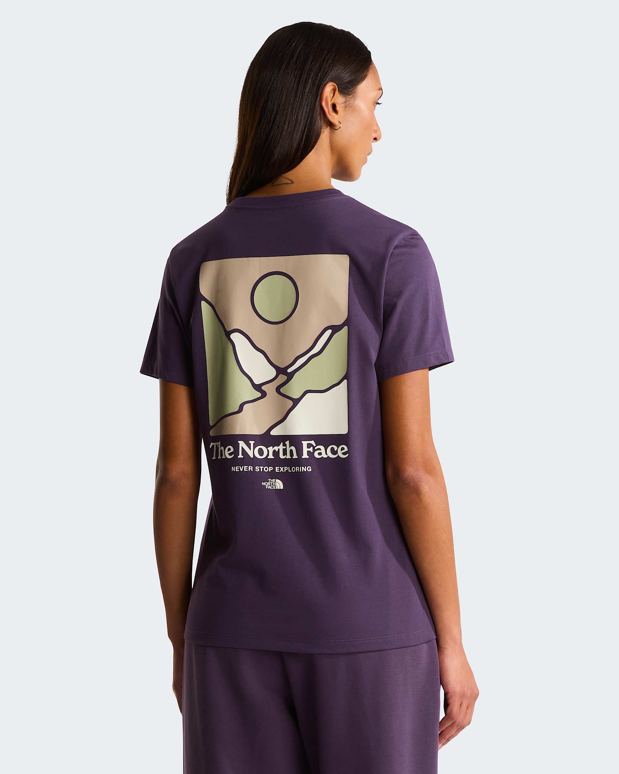 Monte normal geschnittenes T-Shirt mit Grafik für Damen – Endless Dusk