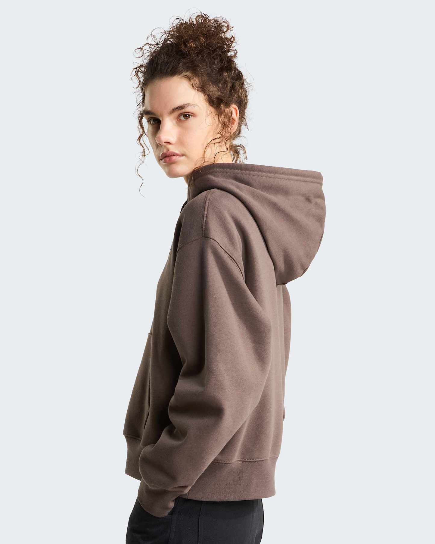 TNF™ Essential Simple Dome Boxy Oversized Hoodie Damen – Smokey Brown