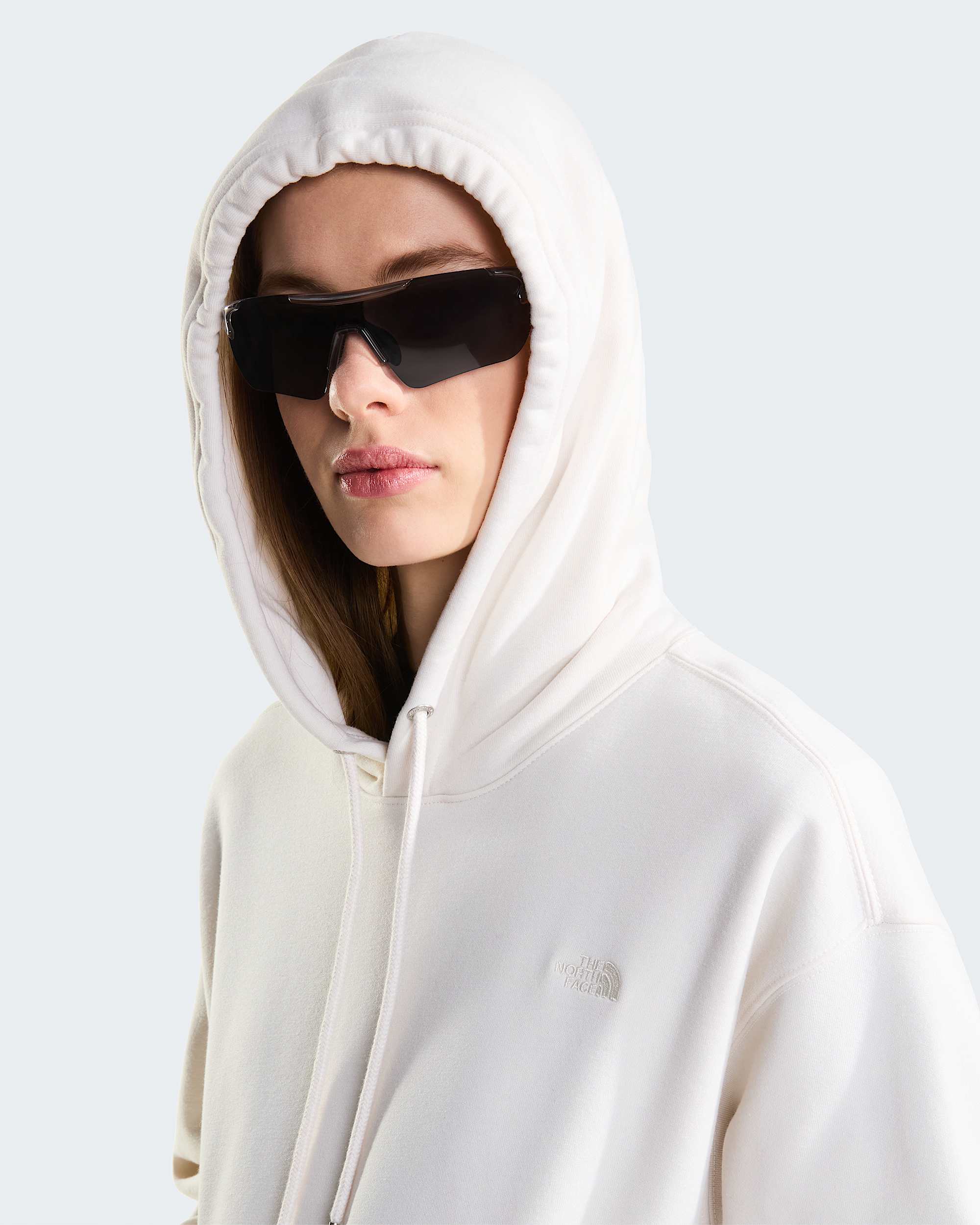 TNF™ Essential Simple Dome Boxy Oversized Hoodie Damen – White Dune-White Dune