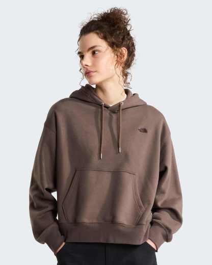 TNF™ Essential Simple Dome Boxy Oversized Hoodie Damen – Smokey Brown