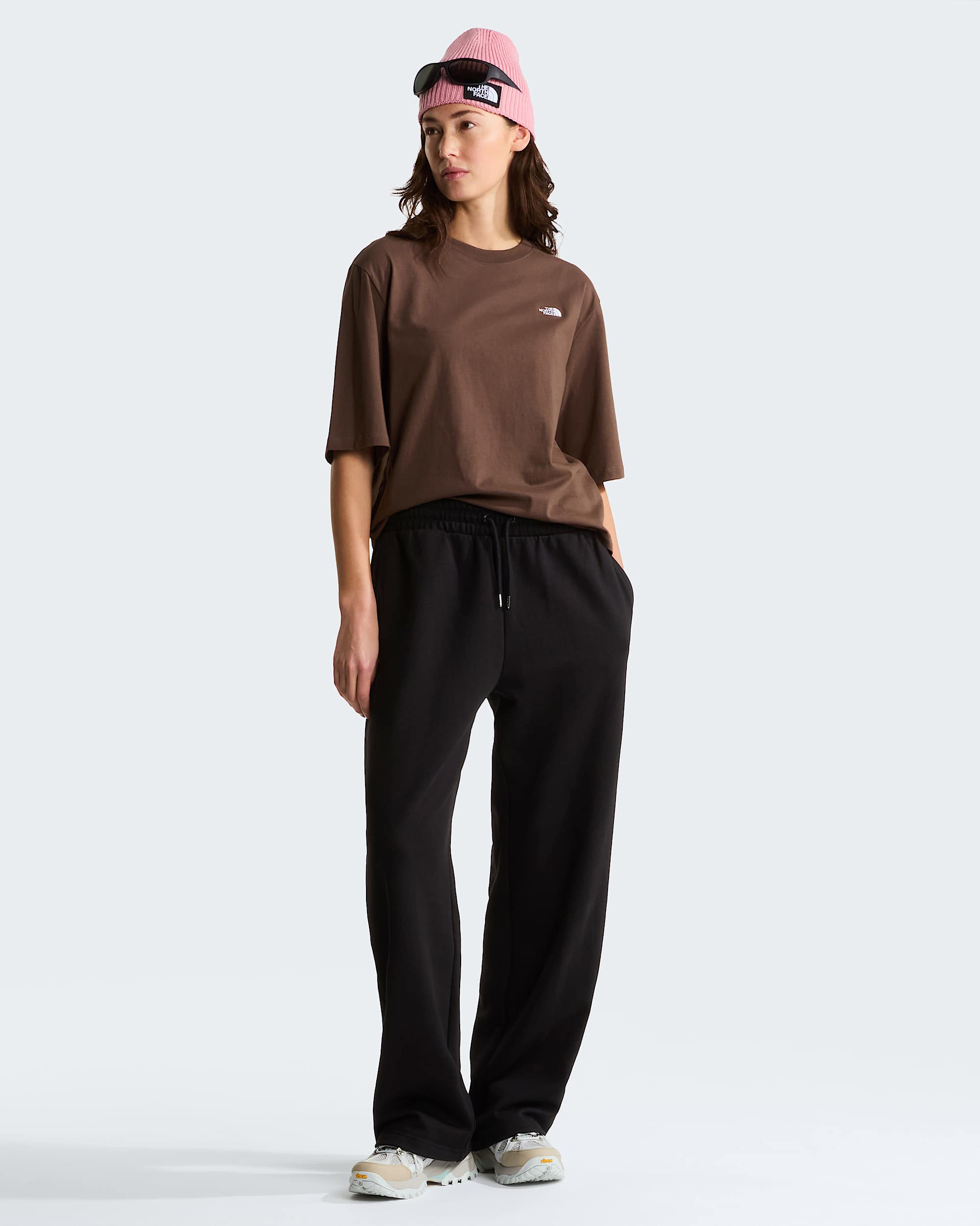 TNF™ Essential Simple Dome Boxy T-Shirt mit lockerer Passform Damen – Smokey Brown