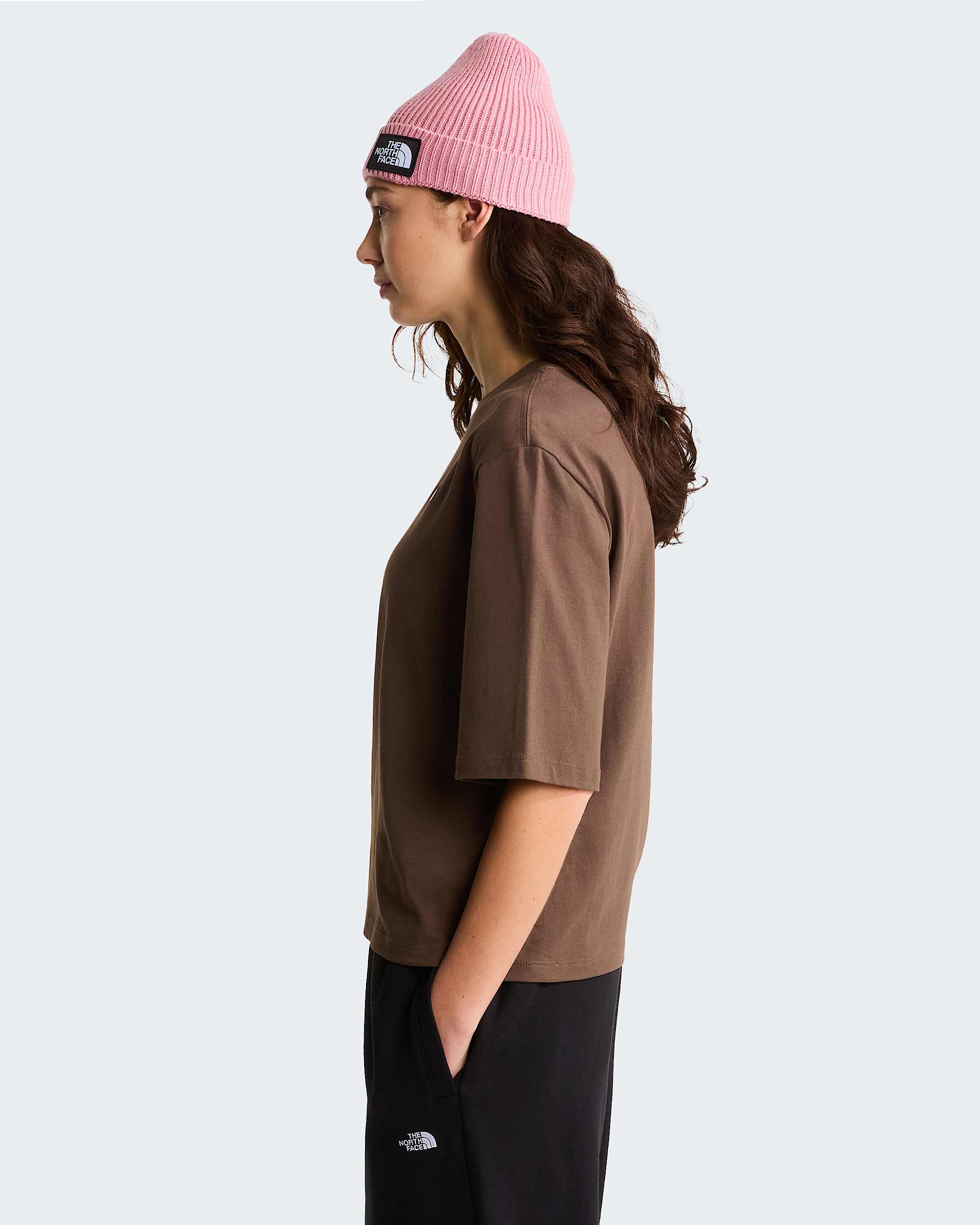 TNF™ Essential Simple Dome Boxy T-Shirt mit lockerer Passform Damen – Smokey Brown