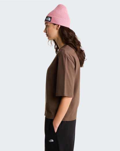 TNF™ Essential Simple Dome Boxy T-Shirt mit lockerer Passform Damen – Smokey Brown