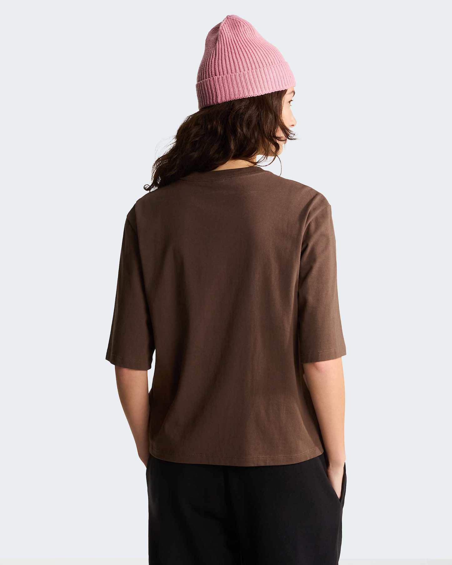 TNF™ Essential Simple Dome Boxy T-Shirt mit lockerer Passform Damen – Smokey Brown