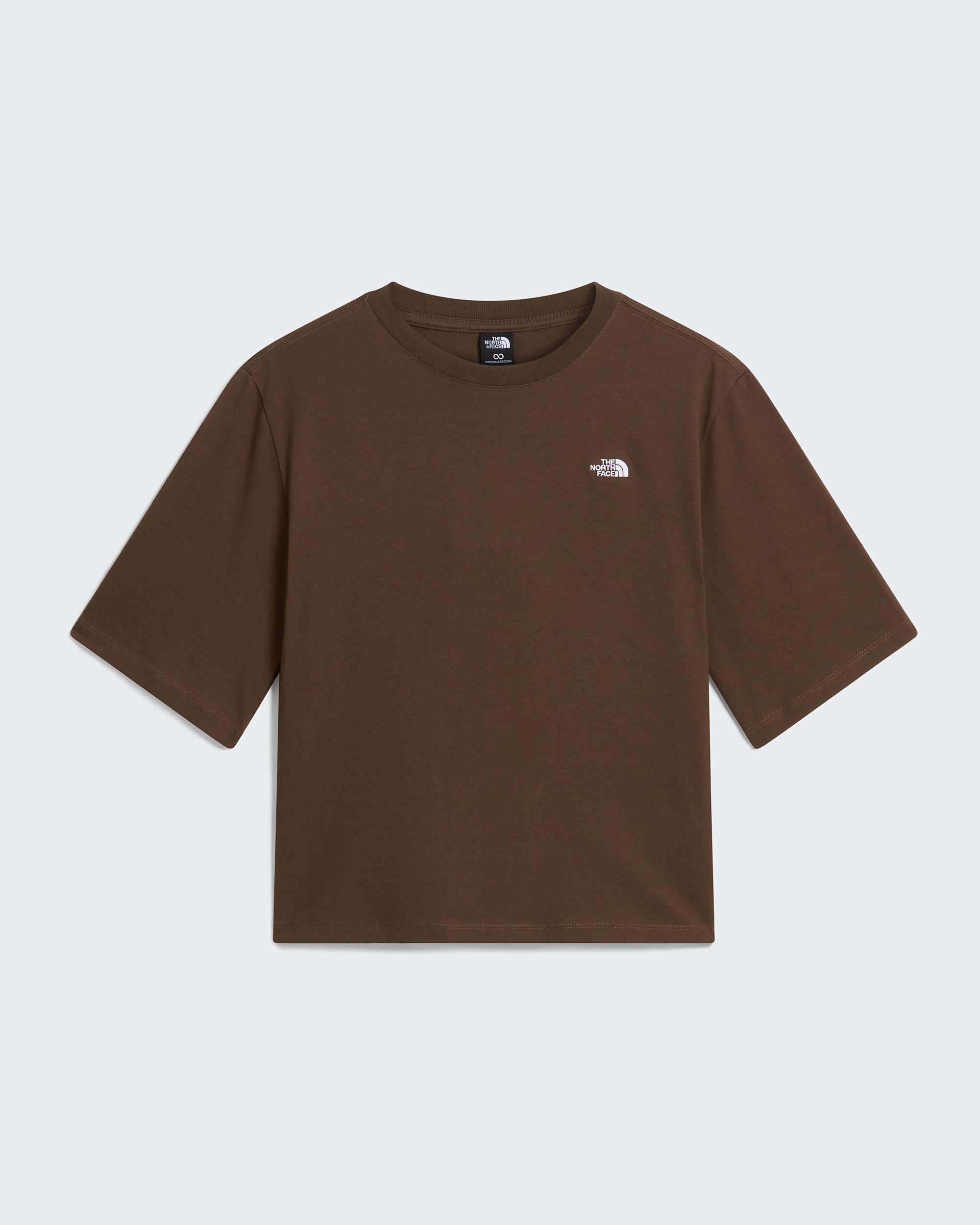 TNF™ Essential Simple Dome Boxy T-Shirt mit lockerer Passform Damen – Smokey Brown